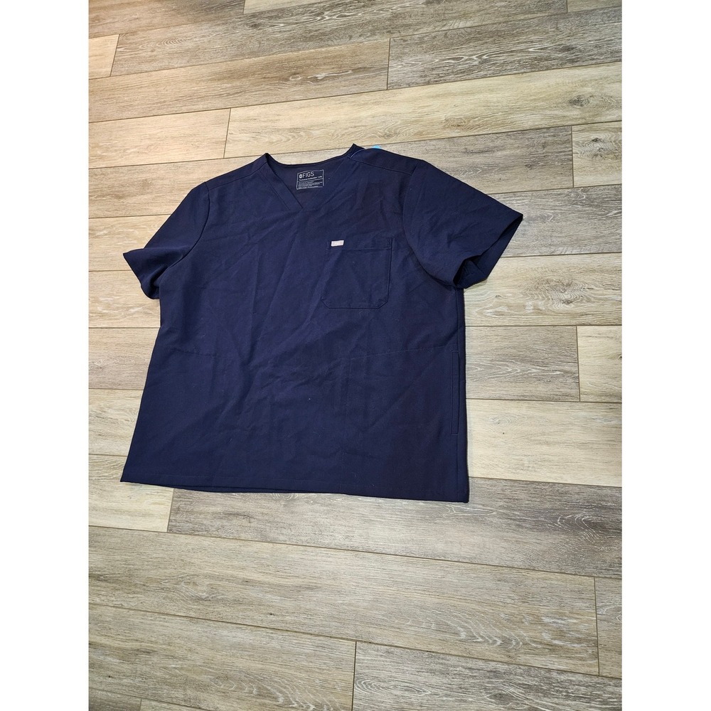 Figs Men's Navy Short Sleeve V-Neck Scrub Shirt Size 4X
